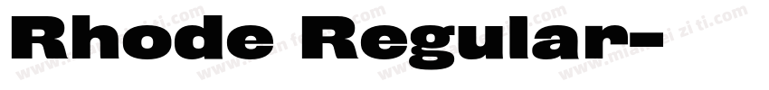 Rhode Regular字体转换